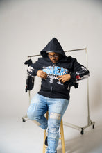 Load image into Gallery viewer, WINNERS UNIVERSITY "PEDESTRIAN" ZIPUP HOODIE OG BLACK