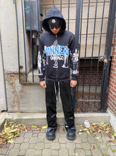Load image into Gallery viewer, WINNERS UNIVERSITY "PEDESTRIAN" ZIPUP HOODIE OG BLACK