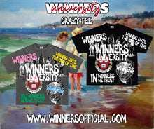 Load image into Gallery viewer, WINNERS UNIVERSITY "CRAZY" TEE BLACK
