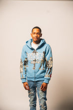 Load image into Gallery viewer, WINNERS UNIVERSITY &quot;PEDESTRIAN&quot; ZIPUP HOODIE BLUE
