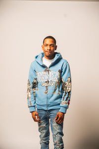 WINNERS UNIVERSITY "PEDESTRIAN" ZIPUP HOODIE BLUE