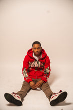 Load image into Gallery viewer, WINNERS UNIVERSITY &quot;PEDESTRIAN&quot; ZIPUP HOODIE RED
