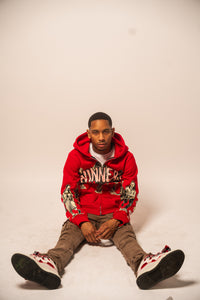 WINNERS UNIVERSITY "PEDESTRIAN" ZIPUP HOODIE RED