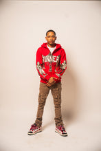 Load image into Gallery viewer, WINNERS UNIVERSITY &quot;PEDESTRIAN&quot; ZIPUP HOODIE RED
