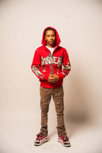 Load image into Gallery viewer, WINNERS UNIVERSITY &quot;PEDESTRIAN&quot; ZIPUP HOODIE RED
