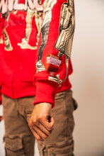Load image into Gallery viewer, WINNERS UNIVERSITY &quot;PEDESTRIAN&quot; ZIPUP HOODIE RED
