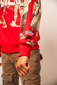 WINNERS UNIVERSITY "PEDESTRIAN" ZIPUP HOODIE RED
