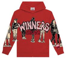 Load image into Gallery viewer, WINNERS UNIVERSITY &quot;PEDESTRIAN&quot; ZIPUP HOODIE RED
