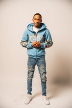 Load image into Gallery viewer, WINNERS UNIVERSITY &quot;PEDESTRIAN&quot; ZIPUP HOODIE BLUE
