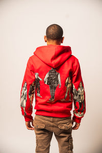 WINNERS UNIVERSITY "PEDESTRIAN" ZIPUP HOODIE RED