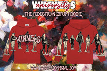 Load image into Gallery viewer, WINNERS UNIVERSITY &quot;PEDESTRIAN&quot; ZIPUP HOODIE RED
